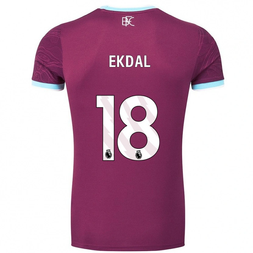 Danxen Damen Hjalmar Ekdal #18 Burgunderrot Himmelblau Heimtrikot Trikot 2025/26 T-Shirt Schweiz