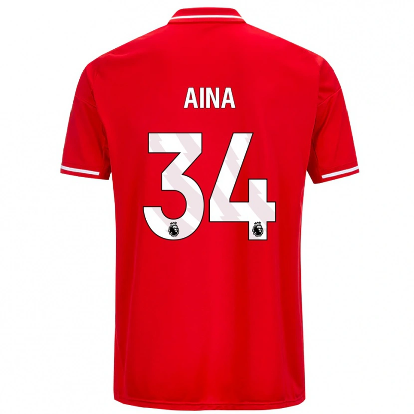 Danxen Damen Ola Aina #34 Rot Weiß Heimtrikot Trikot 2025/26 T-Shirt Schweiz
