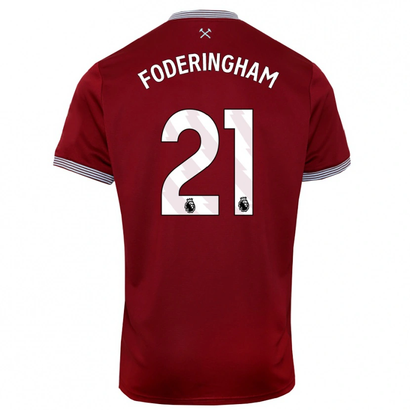 Danxen Damen Wes Foderingham #21 Burgunderrot Weiß Heimtrikot Trikot 2025/26 T-Shirt Schweiz