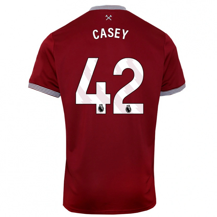 Danxen Damen Kaelan Casey #42 Burgunderrot Weiß Heimtrikot Trikot 2025/26 T-Shirt Schweiz