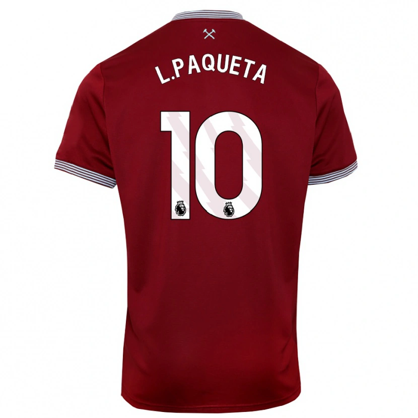 Danxen Damen Lucas Paquetá #10 Burgunderrot Weiß Heimtrikot Trikot 2025/26 T-Shirt Schweiz