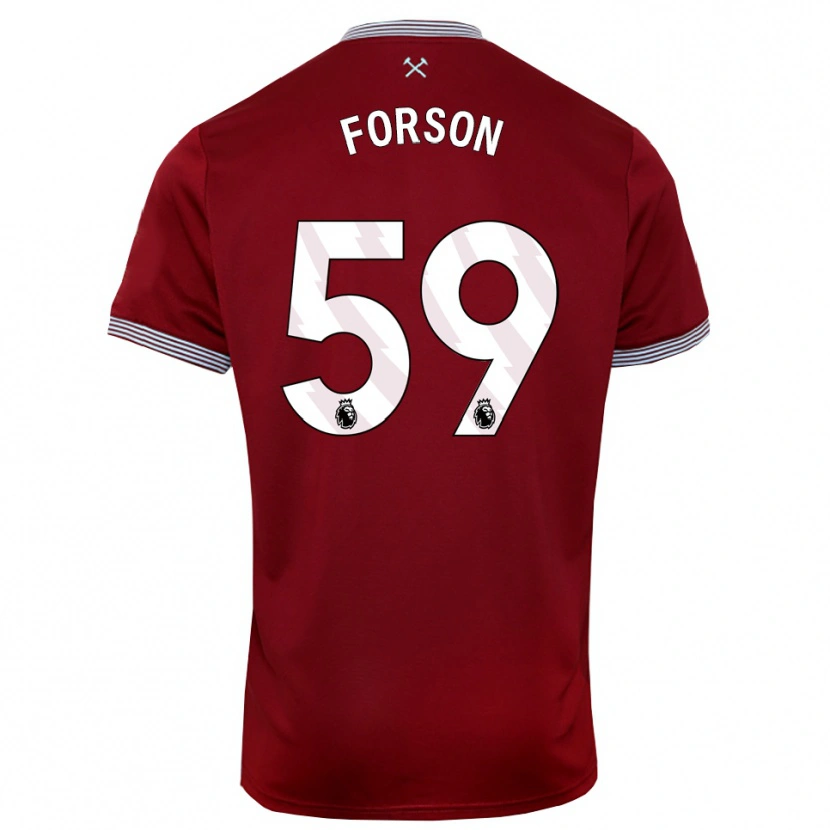 Danxen Damen Keenan Forson #59 Burgunderrot Weiß Heimtrikot Trikot 2025/26 T-Shirt Schweiz