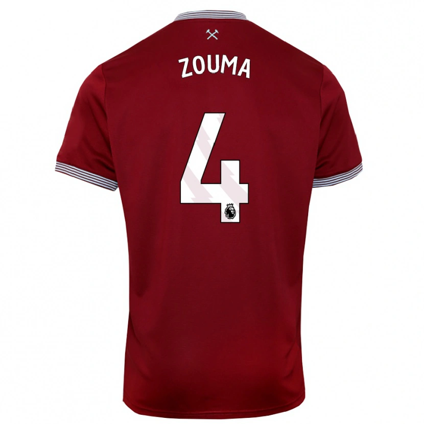 Danxen Damen Kurt Zouma #4 Burgunderrot Weiß Heimtrikot Trikot 2025/26 T-Shirt Schweiz