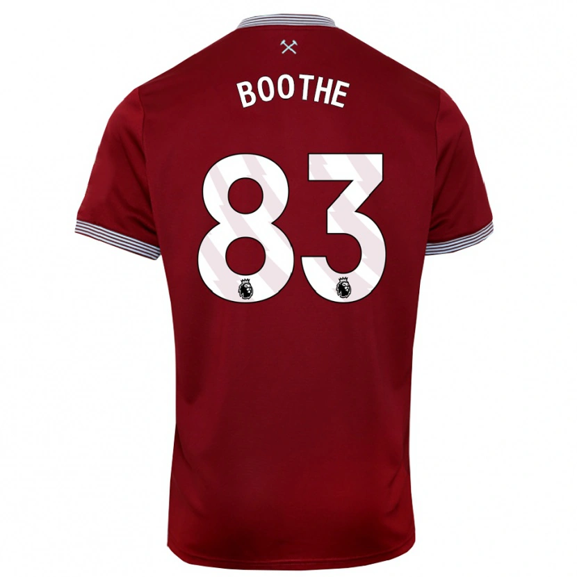 Danxen Damen Sebastian Boothe #83 Burgunderrot Weiß Heimtrikot Trikot 2025/26 T-Shirt Schweiz