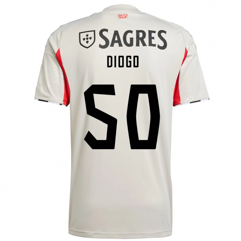 Danxen Damen Diogo Ferreira #50 Creme Weiß Rot Auswärtstrikot Trikot 2025/26 T-Shirt Schweiz