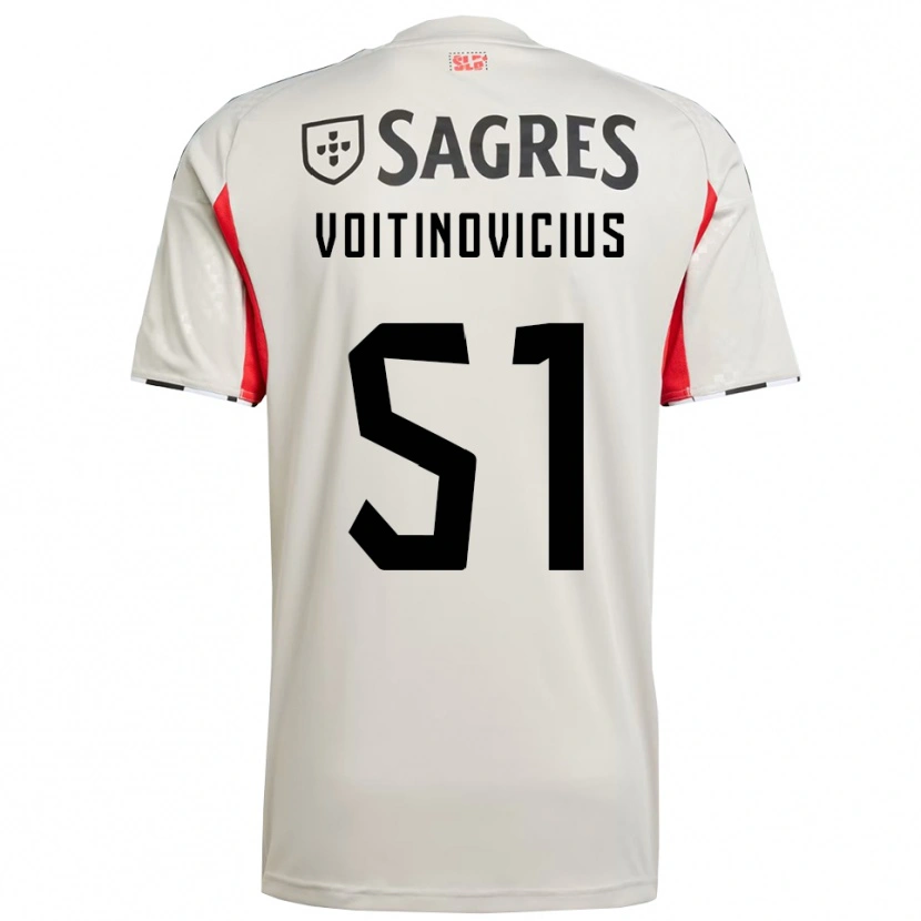 Danxen Damen Arnas Voitinovičius #51 Creme Weiß Rot Auswärtstrikot Trikot 2025/26 T-Shirt Schweiz