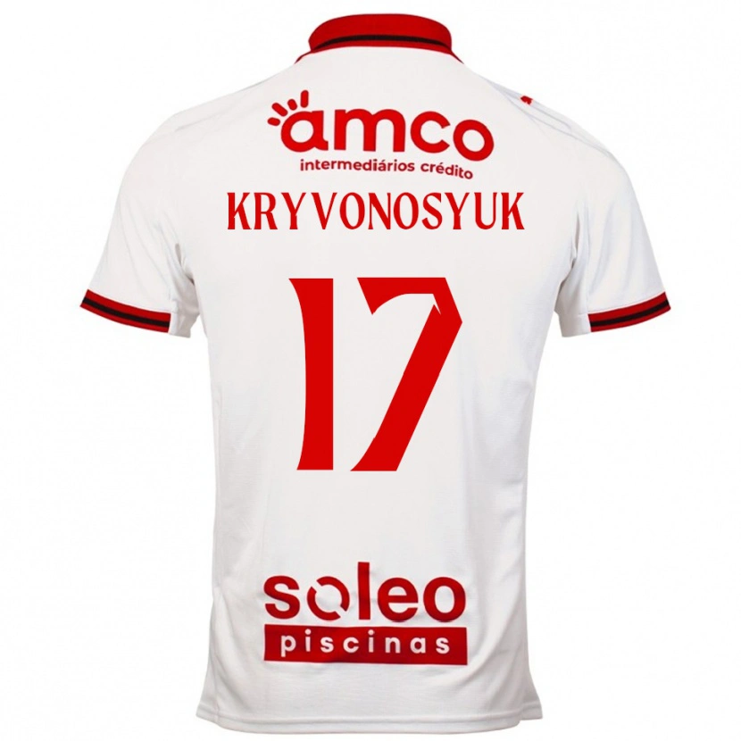 Danxen Damen Leonardo Kryvonosyuk #17 Weiß Rot Auswärtstrikot Trikot 2025/26 T-Shirt Schweiz