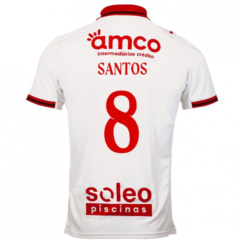 Danxen Damen Vicente Santos #8 Weiß Rot Auswärtstrikot Trikot 2025/26 T-Shirt Schweiz