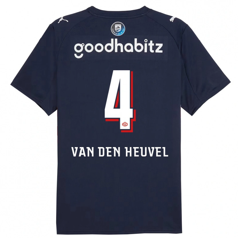 Danxen Damen Tim Van Den Heuvel #4 Marine Weiß Auswärtstrikot Trikot 2025/26 T-Shirt Schweiz