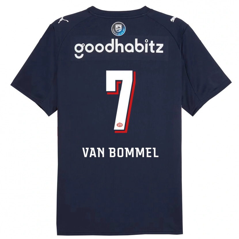 Danxen Damen Ruben Van Bommel #7 Marine Weiß Auswärtstrikot Trikot 2025/26 T-Shirt Schweiz
