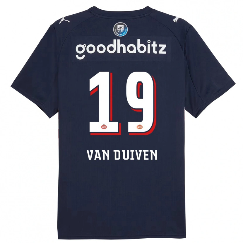 Danxen Damen Jason Van Duiven #19 Marine Weiß Auswärtstrikot Trikot 2025/26 T-Shirt Schweiz
