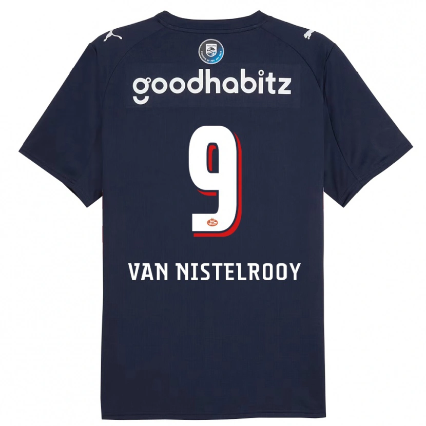 Danxen Damen Liam Van Nistelrooy #9 Marine Weiß Auswärtstrikot Trikot 2025/26 T-Shirt Schweiz