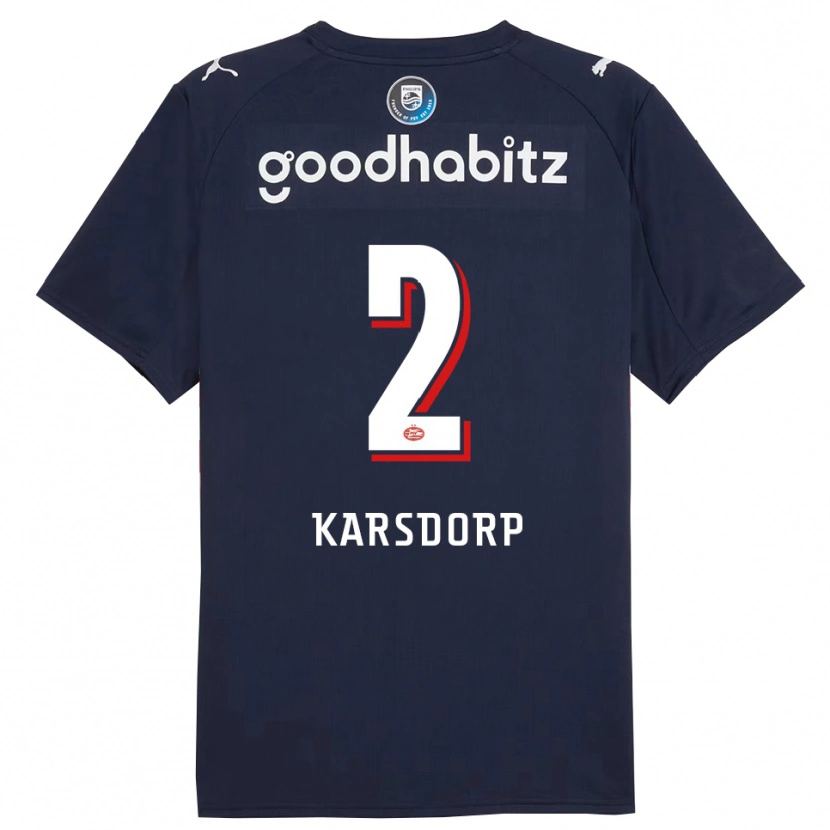Danxen Damen Rick Karsdorp #2 Marine Weiß Auswärtstrikot Trikot 2025/26 T-Shirt Schweiz