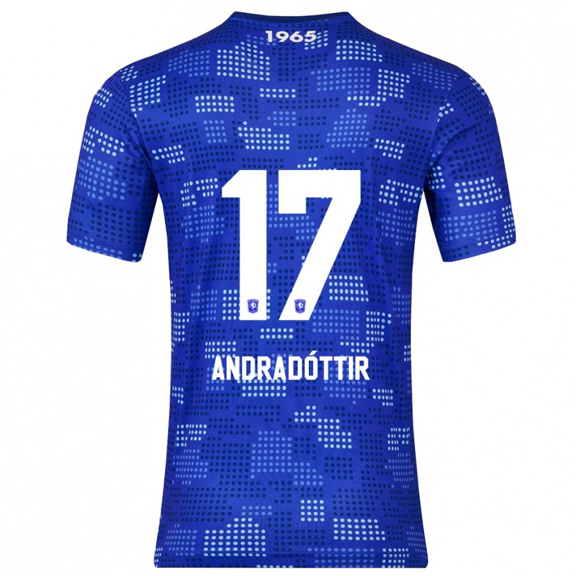 Danxen Damen Amanda Andradóttir #17 Blau Himmelblau Auswärtstrikot Trikot 2025/26 T-Shirt Schweiz