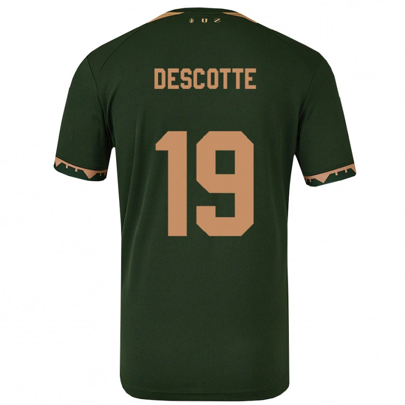 Danxen Damen Anthony Descotte #19 Grün Gold Auswärtstrikot Trikot 2025/26 T-Shirt Schweiz