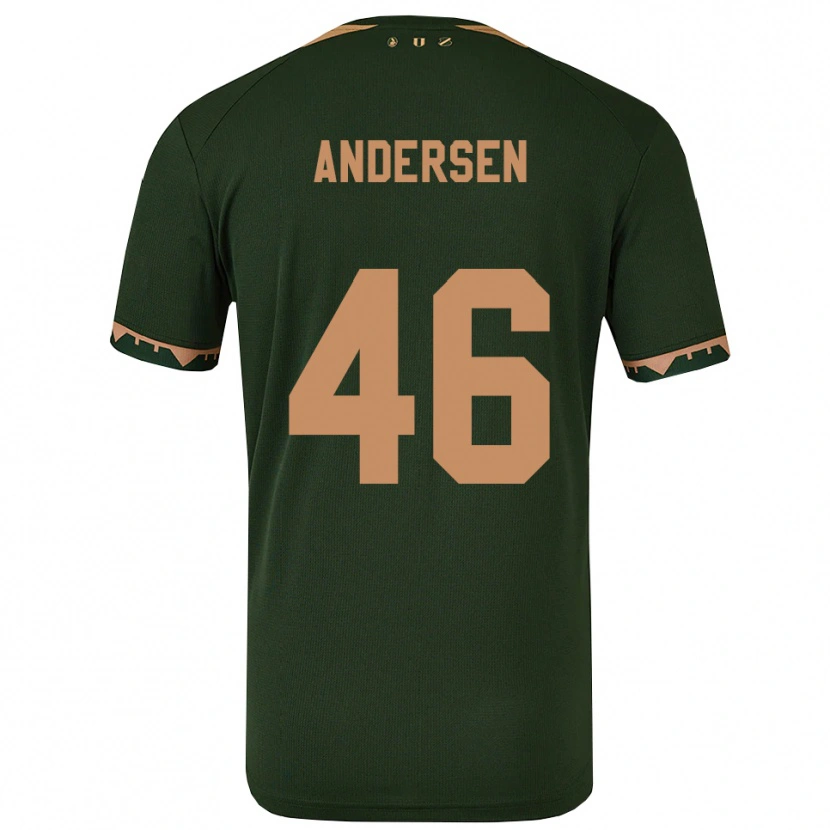 Danxen Damen Silas Andersen #46 Grün Gold Auswärtstrikot Trikot 2025/26 T-Shirt Schweiz