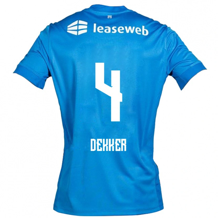 Danxen Damen Maxim Dekker #4 Blau Weiß Auswärtstrikot Trikot 2025/26 T-Shirt Schweiz