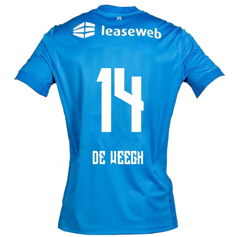 Danxen Damen Bo Op De Weegh #14 Blau Weiß Auswärtstrikot Trikot 2025/26 T-Shirt Schweiz
