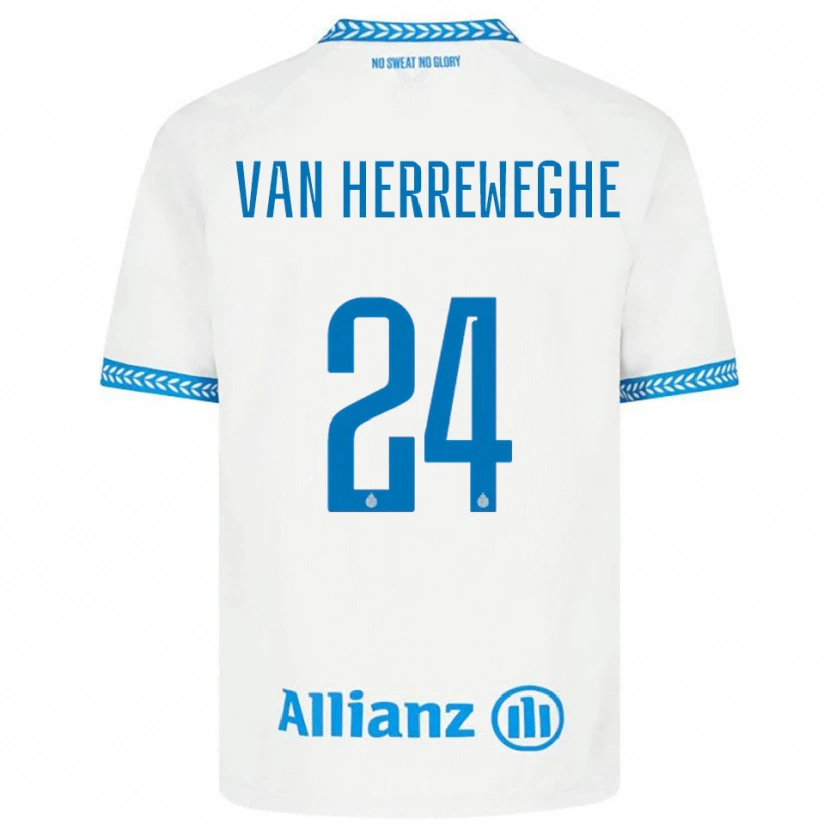 Danxen Damen Febe Van Herreweghe #24 Blau Weiß Auswärtstrikot Trikot 2025/26 T-Shirt Schweiz