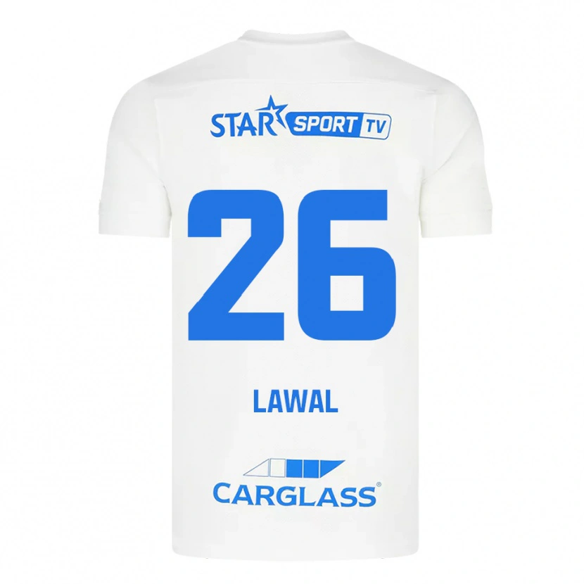 Danxen Damen Tobias Lawal #26 Weiß Blau Auswärtstrikot Trikot 2025/26 T-Shirt Schweiz