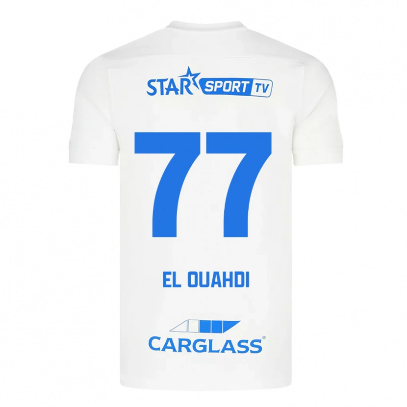 Danxen Damen Zakaria El Ouahdi #77 Weiß Blau Auswärtstrikot Trikot 2025/26 T-Shirt Schweiz
