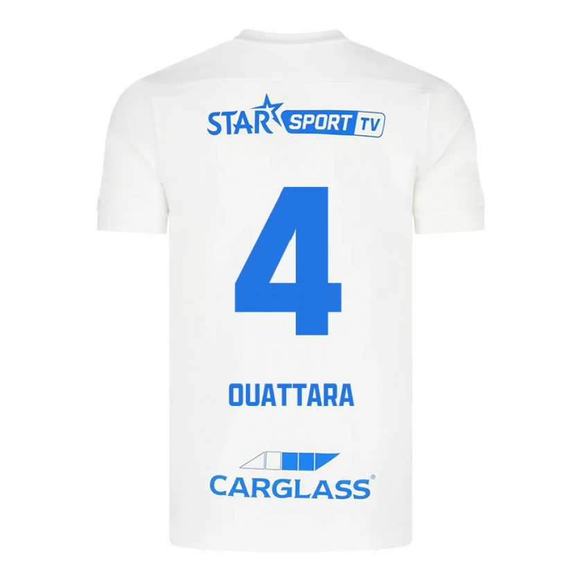 Danxen Damen Aziz Ouattara #4 Weiß Blau Auswärtstrikot Trikot 2025/26 T-Shirt Schweiz