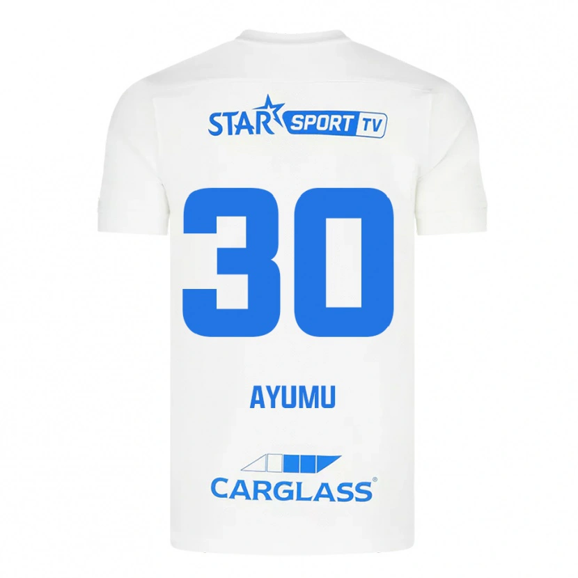 Danxen Damen Ayumu Yokoyama #30 Weiß Blau Auswärtstrikot Trikot 2025/26 T-Shirt Schweiz