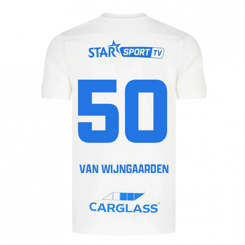 Danxen Damen Maren Van Wijngaarden #50 Weiß Blau Auswärtstrikot Trikot 2025/26 T-Shirt Schweiz