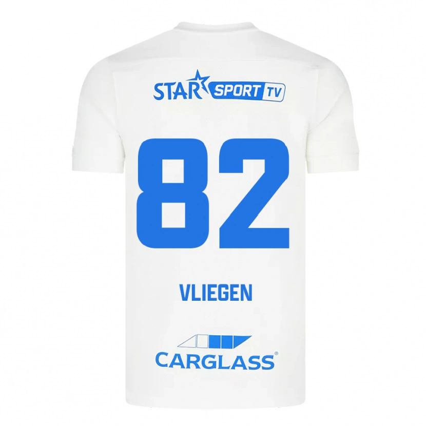 Danxen Damen Olivier Vliegen #82 Weiß Blau Auswärtstrikot Trikot 2025/26 T-Shirt Schweiz