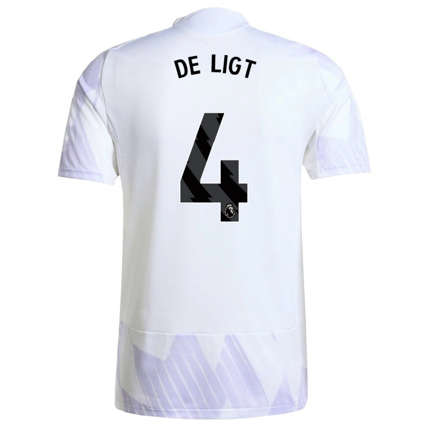 Danxen Damen Matthijs De Ligt #4 Weiß Lila Lila Auswärtstrikot Trikot 2025/26 T-Shirt Schweiz