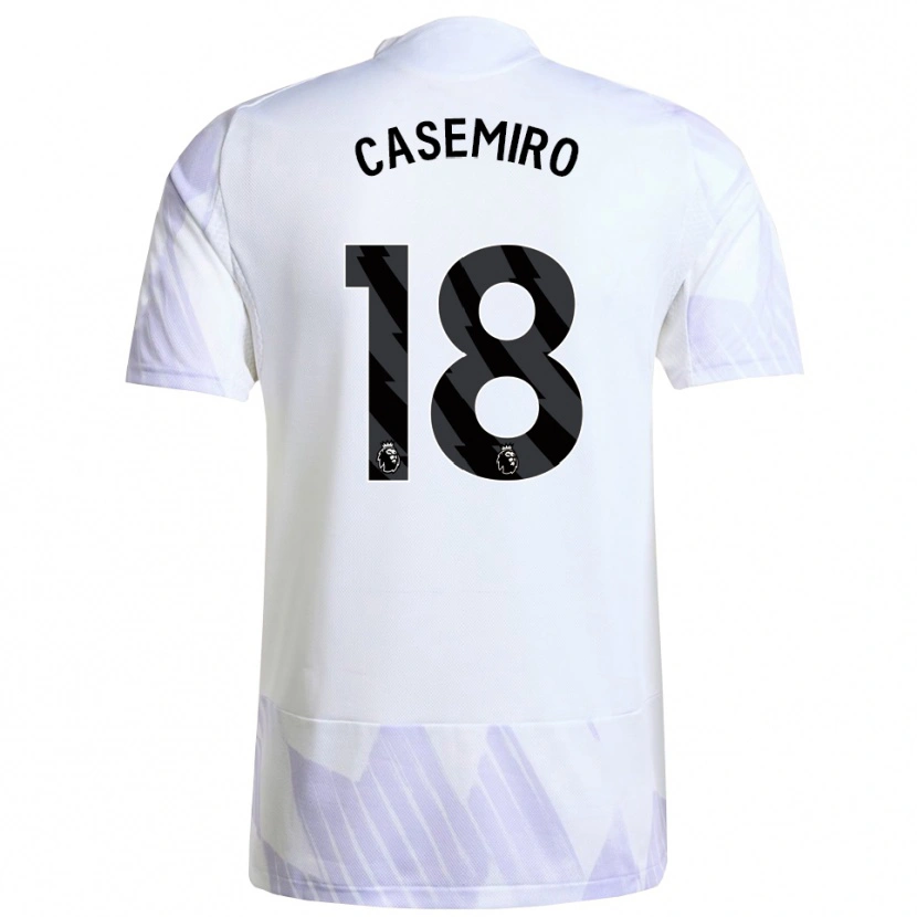 Danxen Damen Casemiro #18 Weiß Lila Lila Auswärtstrikot Trikot 2025/26 T-Shirt Schweiz
