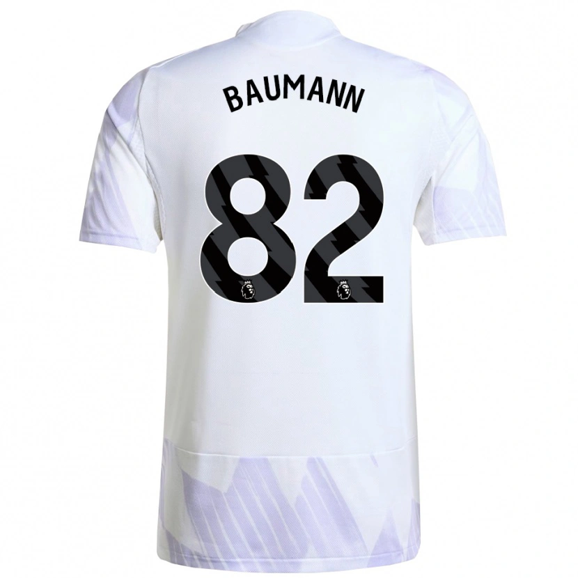 Danxen Damen Zach Baumann #82 Weiß Lila Lila Auswärtstrikot Trikot 2025/26 T-Shirt Schweiz