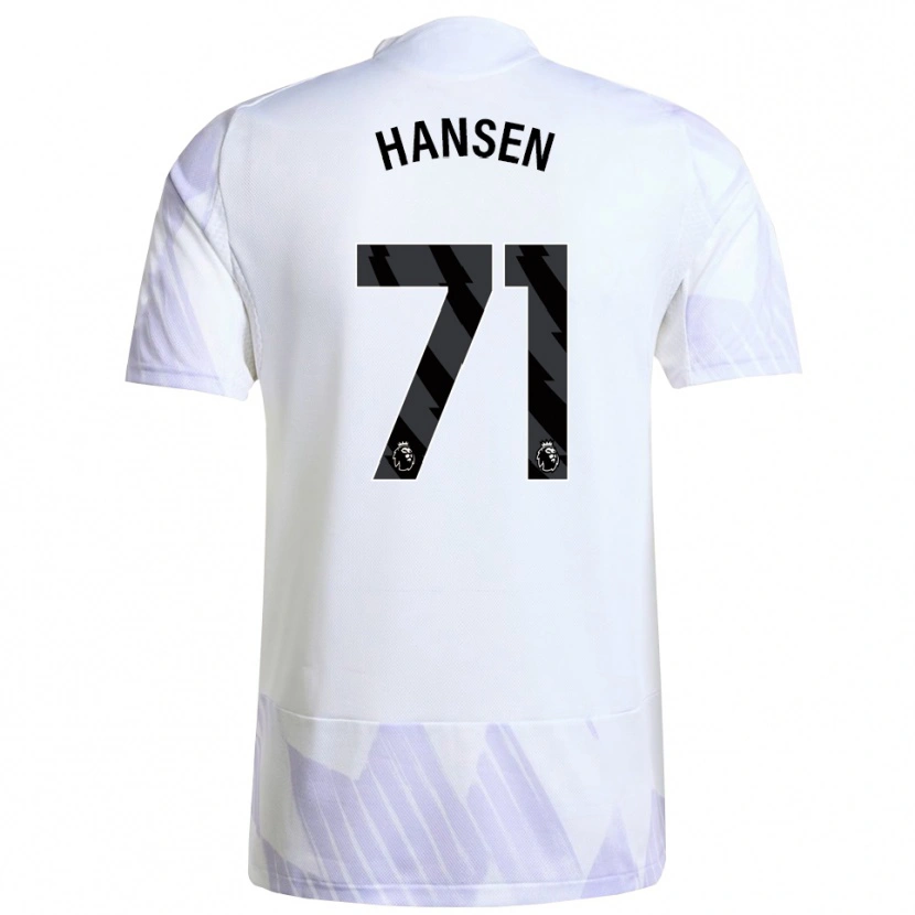 Danxen Damen Isak Hansen-Aaroen #71 Weiß Lila Lila Auswärtstrikot Trikot 2025/26 T-Shirt Schweiz