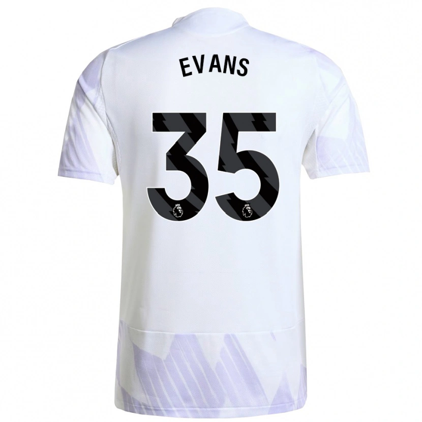 Danxen Damen Jonny Evans #35 Weiß Lila Lila Auswärtstrikot Trikot 2025/26 T-Shirt Schweiz