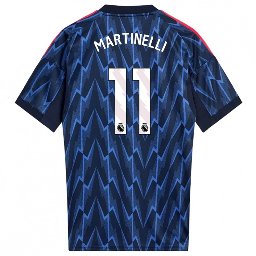 Danxen Damen Gabriel Martinelli #11 Marine Rot Auswärtstrikot Trikot 2025/26 T-Shirt Schweiz