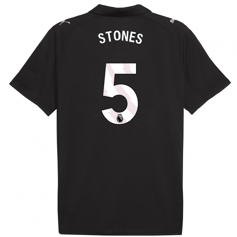 Danxen Damen John Stones #5 Schwarz Weiß Auswärtstrikot Trikot 2025/26 T-Shirt Schweiz