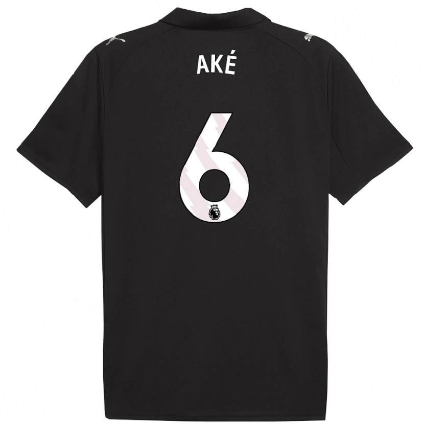 Danxen Damen Nathan Aké #6 Schwarz Weiß Auswärtstrikot Trikot 2025/26 T-Shirt Schweiz