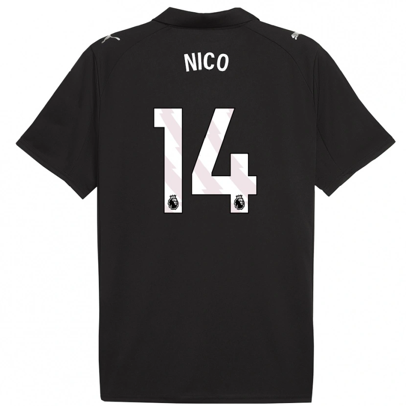 Danxen Damen Nico González #14 Schwarz Weiß Auswärtstrikot Trikot 2025/26 T-Shirt Schweiz