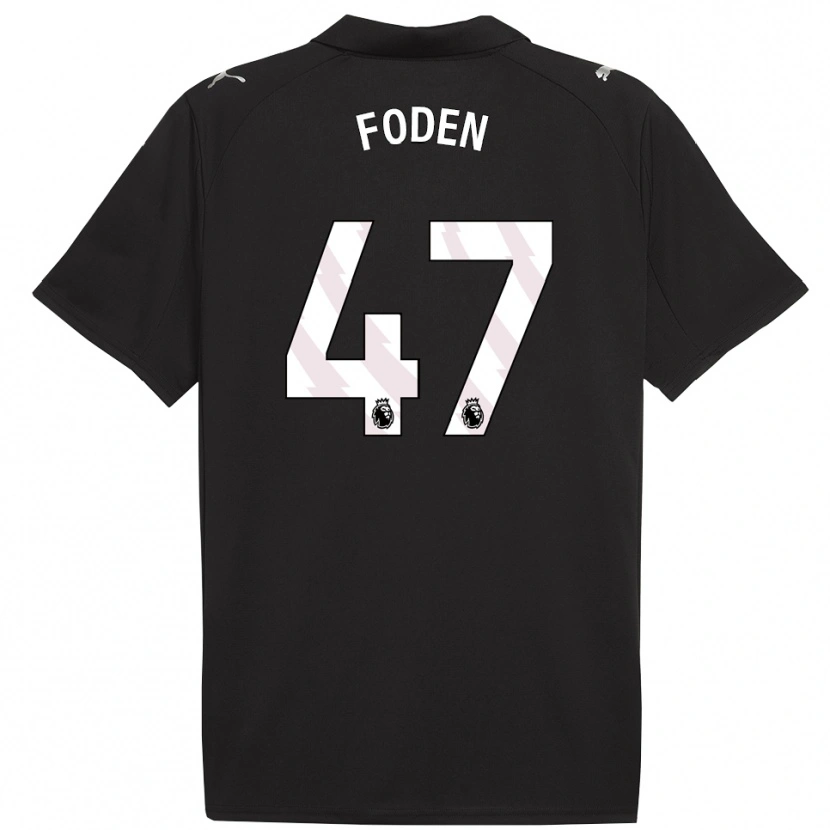 Danxen Damen Phil Foden #47 Schwarz Weiß Auswärtstrikot Trikot 2025/26 T-Shirt Schweiz