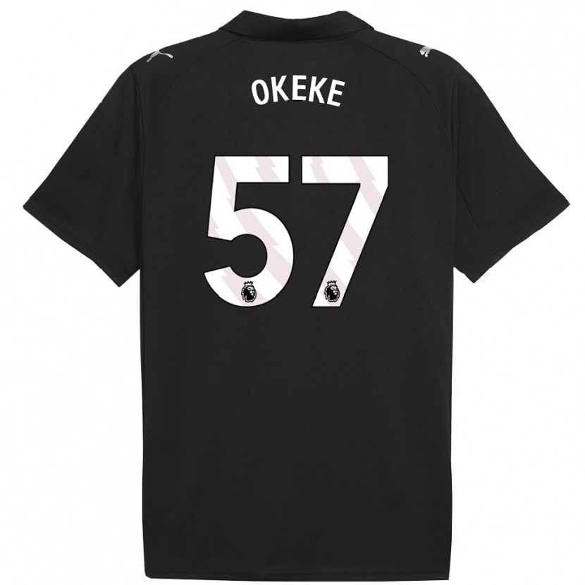 Danxen Damen Michael Okeke #57 Schwarz Weiß Auswärtstrikot Trikot 2025/26 T-Shirt Schweiz