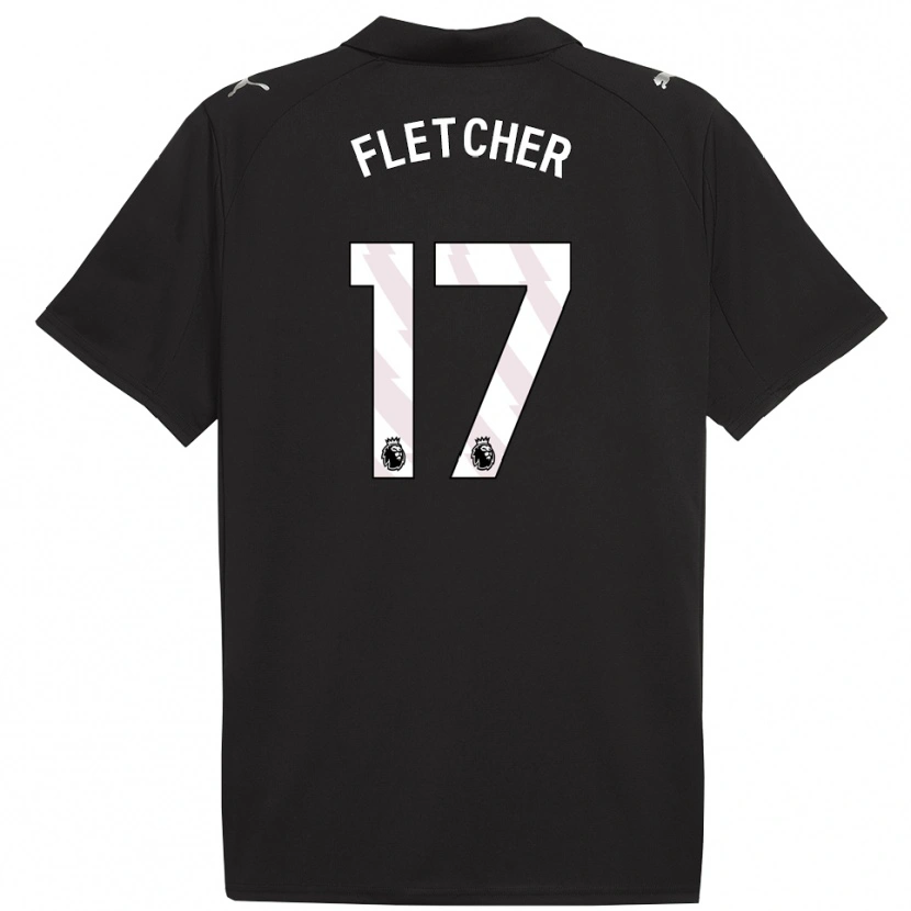 Danxen Damen Luca Fletcher #17 Schwarz Weiß Auswärtstrikot Trikot 2025/26 T-Shirt Schweiz