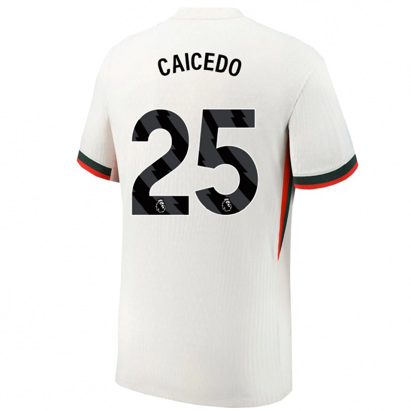 Danxen Damen Moisés Caicedo #25 Weiß Grün Auswärtstrikot Trikot 2025/26 T-Shirt Schweiz