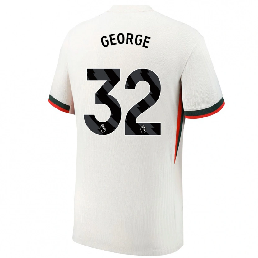 Danxen Damen Tyrique George #32 Weiß Grün Auswärtstrikot Trikot 2025/26 T-Shirt Schweiz