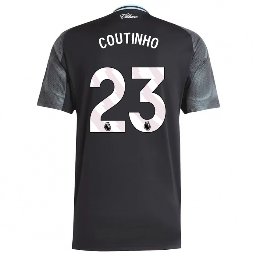 Danxen Damen Philippe Coutinho #23 Schwarz Himmelblau Auswärtstrikot Trikot 2025/26 T-Shirt Schweiz
