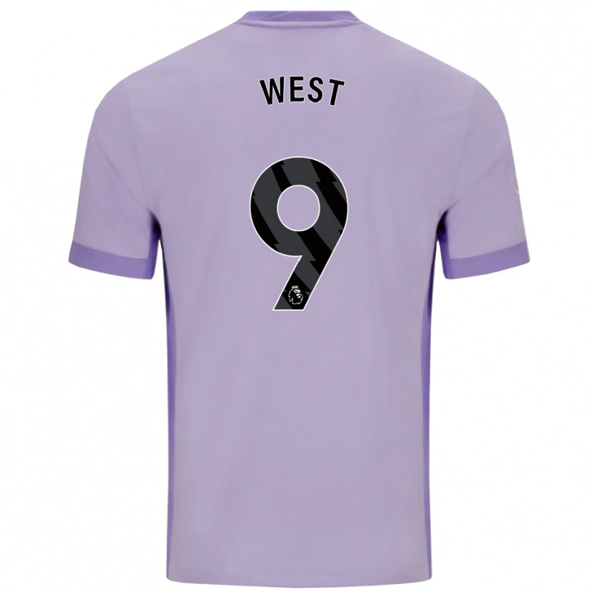 Danxen Damen Aidan West #9 Taro Lila Weiß Auswärtstrikot Trikot 2025/26 T-Shirt Schweiz