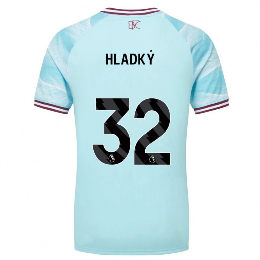 Danxen Damen Vaclav Hladky #32 Himmelblau Burgunderrot Auswärtstrikot Trikot 2025/26 T-Shirt Schweiz