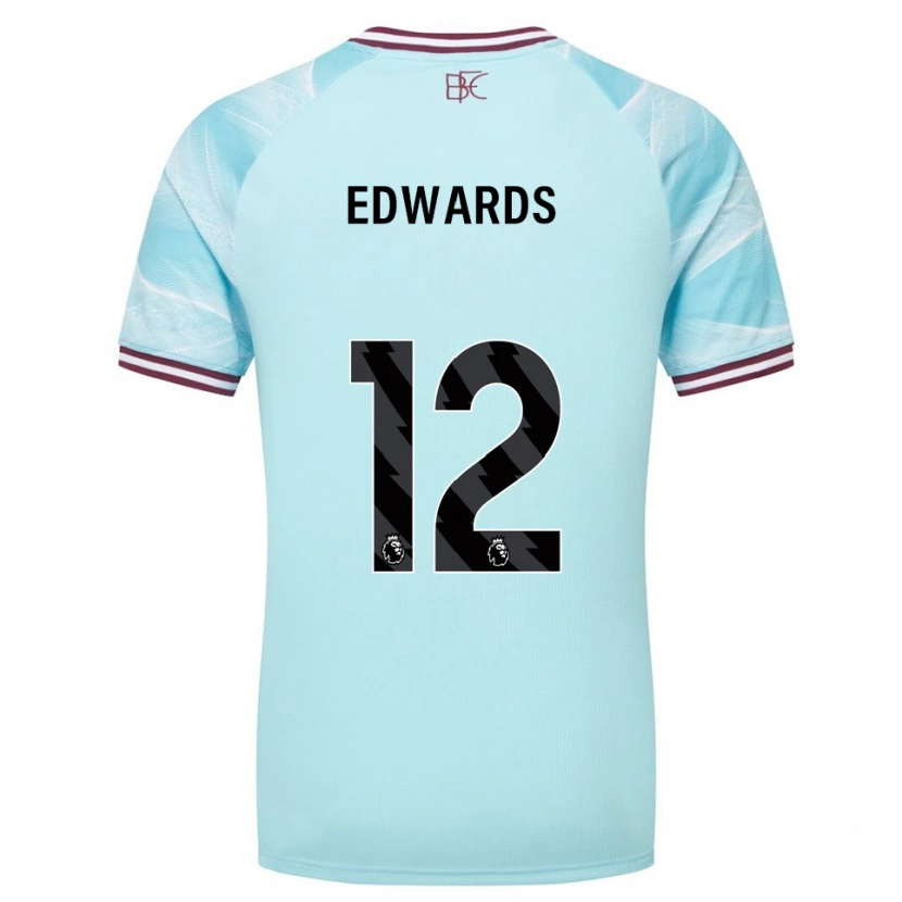 Danxen Damen Connor Edwards #12 Himmelblau Burgunderrot Auswärtstrikot Trikot 2025/26 T-Shirt Schweiz