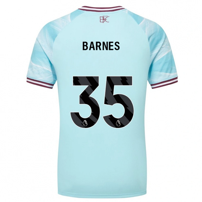 Danxen Damen Ashley Barnes #35 Himmelblau Burgunderrot Auswärtstrikot Trikot 2025/26 T-Shirt Schweiz