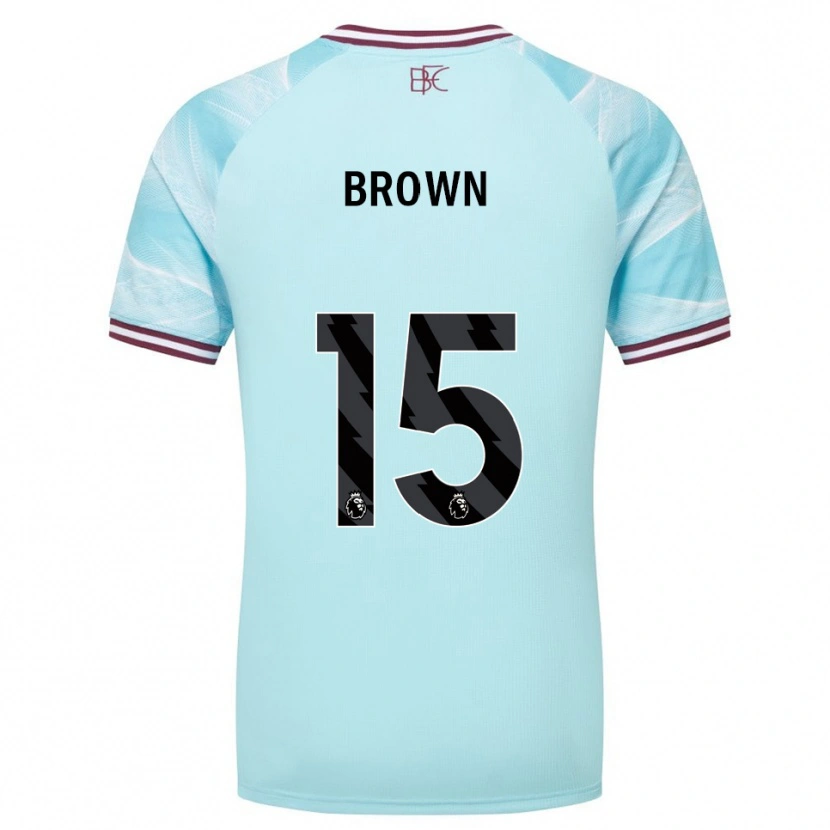 Danxen Damen Kian Mcmahon-Brown #15 Himmelblau Burgunderrot Auswärtstrikot Trikot 2025/26 T-Shirt Schweiz