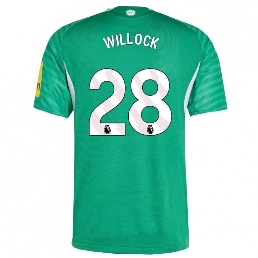 Danxen Damen Joe Willock #28 Grün Weiß Auswärtstrikot Trikot 2025/26 T-Shirt Schweiz